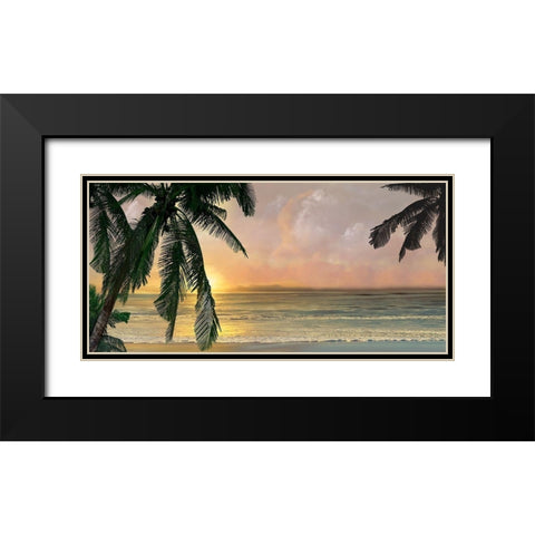 Sunset Cove Black Modern Wood Framed Art Print with Double Matting by Calascibetta, Mike