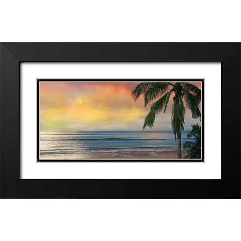 Sunset Cove Black Modern Wood Framed Art Print with Double Matting by Calascibetta, Mike