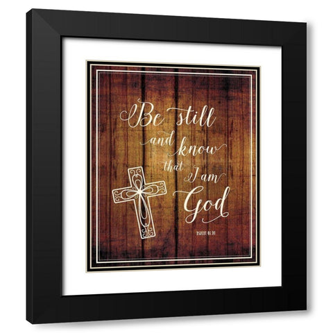 Be Still Black Modern Wood Framed Art Print with Double Matting by Murray, Amanda