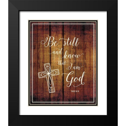 Be Still Black Modern Wood Framed Art Print with Double Matting by Murray, Amanda