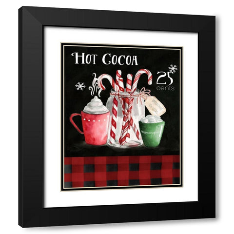 Cocoa Chalk Black Modern Wood Framed Art Print with Double Matting by Robinson, Carol