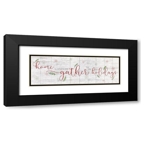 Holidays Gather Black Modern Wood Framed Art Print with Double Matting by Carpentieri, Natalie