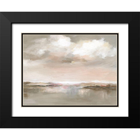 Evening Drama Black Modern Wood Framed Art Print with Double Matting by Nan