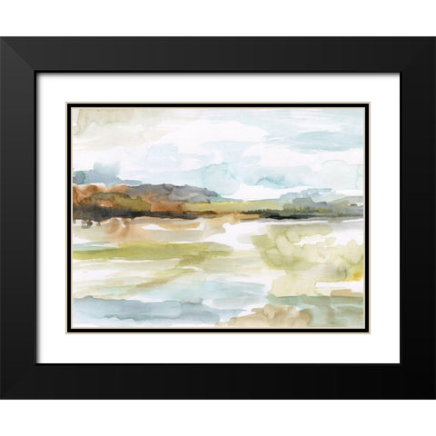 Faraway Black Modern Wood Framed Art Print with Double Matting by Nan