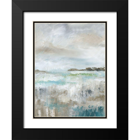 Soft Vista I Black Modern Wood Framed Art Print with Double Matting by Nan