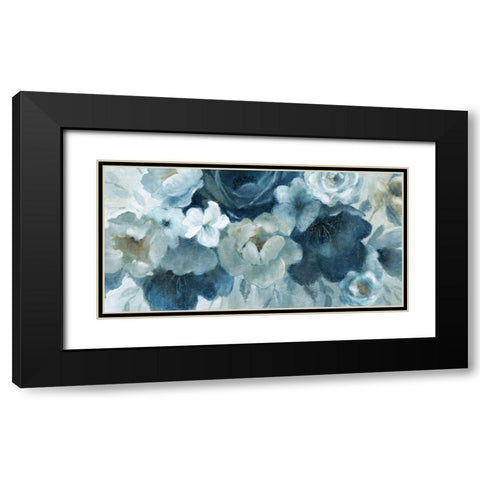 Blue on Blue Black Modern Wood Framed Art Print with Double Matting by Robinson, Carol