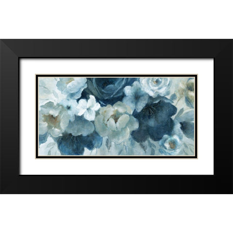 Blue on Blue Black Modern Wood Framed Art Print with Double Matting by Robinson, Carol