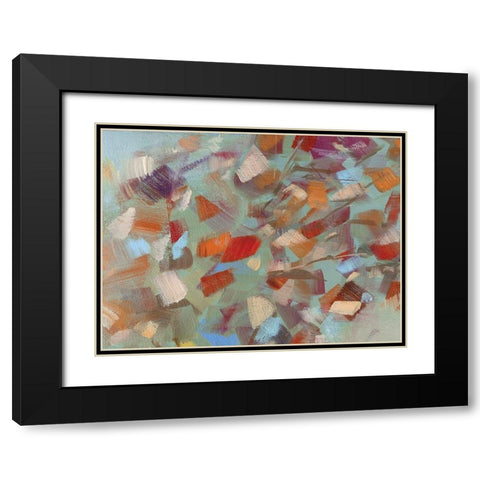 Confetti Party Black Modern Wood Framed Art Print with Double Matting by Swatland, Sally