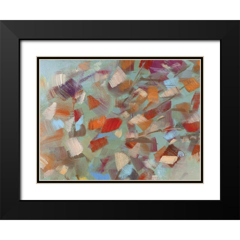 Confetti Party Black Modern Wood Framed Art Print with Double Matting by Swatland, Sally