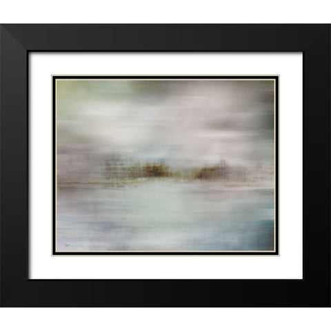 Misty Islands Black Modern Wood Framed Art Print with Double Matting by Nan