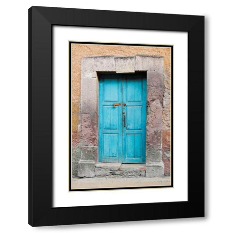 Topaz Door Black Modern Wood Framed Art Print with Double Matting by Eggers, Julie