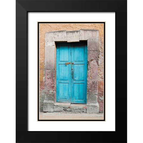 Topaz Door Black Modern Wood Framed Art Print with Double Matting by Eggers, Julie
