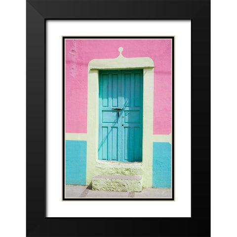 San Miguel Door Black Modern Wood Framed Art Print with Double Matting by Eggers, Julie
