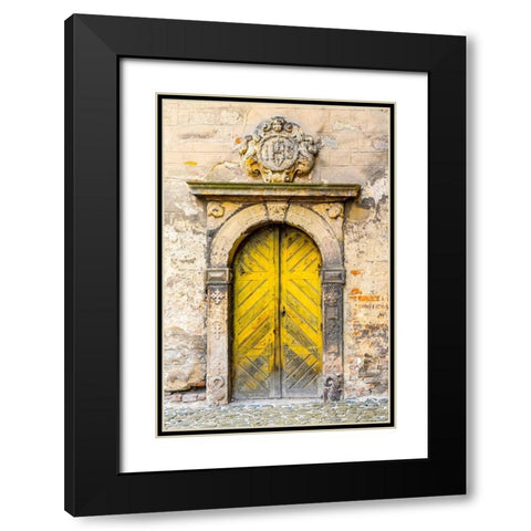 Moravian Door Black Modern Wood Framed Art Print with Double Matting by Eggers, Julie