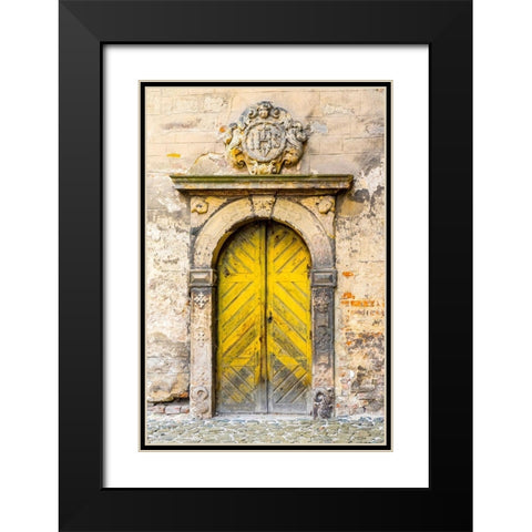 Moravian Door Black Modern Wood Framed Art Print with Double Matting by Eggers, Julie