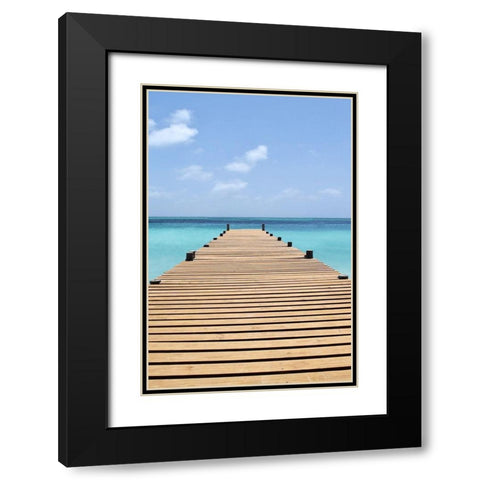 Blue Skies Black Modern Wood Framed Art Print with Double Matting by Carpentieri, Natalie