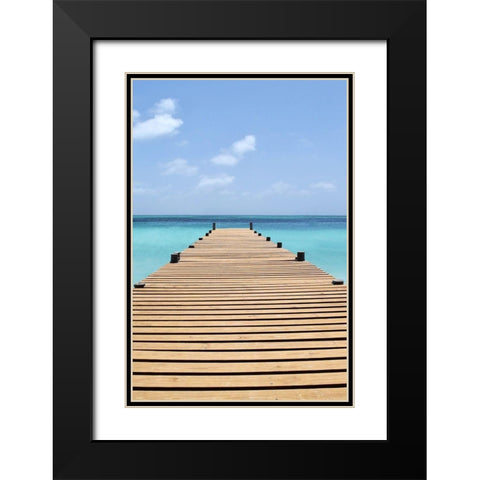 Blue Skies Black Modern Wood Framed Art Print with Double Matting by Carpentieri, Natalie