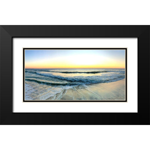 West End Sunrise Black Modern Wood Framed Art Print with Double Matting by Carpentieri, Natalie