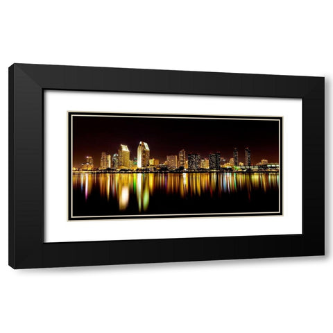 San Diego Skyline Black Modern Wood Framed Art Print with Double Matting by Shoemaker, Andrew