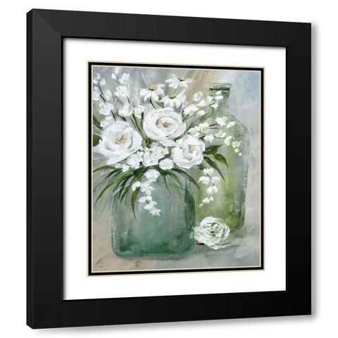 Rosey Afternoon Black Modern Wood Framed Art Print with Double Matting by Nan