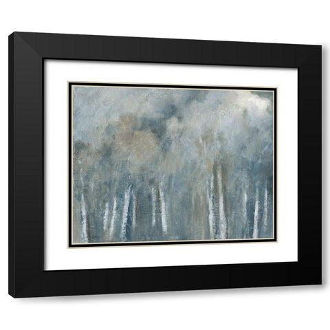 Birch Solitude Black Modern Wood Framed Art Print with Double Matting by Robinson, Carol