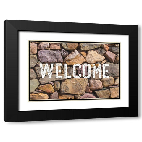 Rock Wall Black Modern Wood Framed Art Print with Double Matting by Ostrowitz, Mallorie