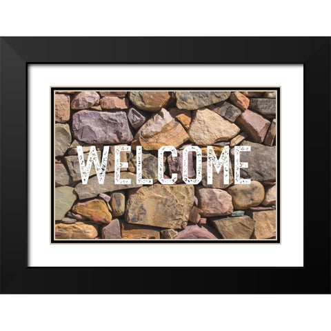 Rock Wall Black Modern Wood Framed Art Print with Double Matting by Ostrowitz, Mallorie