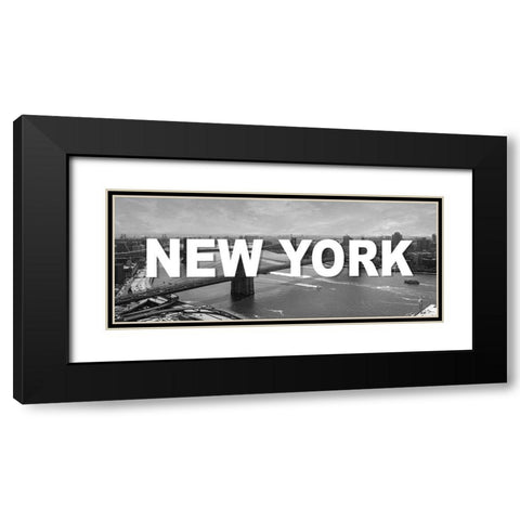 New York Black Modern Wood Framed Art Print with Double Matting by Jill, Susan
