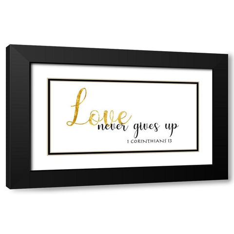 1 Corinthians 13 Black Modern Wood Framed Art Print with Double Matting by CAD Designs