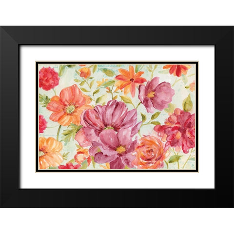 Summer Sorbet Medley Black Modern Wood Framed Art Print with Double Matting by Robinson, Carol