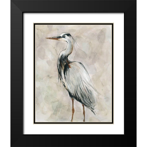 Crane at Dusk II Black Modern Wood Framed Art Print with Double Matting by Robinson, Carol