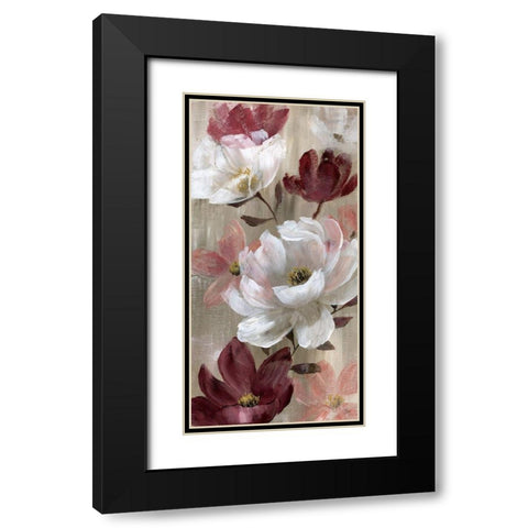 Transient Garden Reds II Black Modern Wood Framed Art Print with Double Matting by Nan