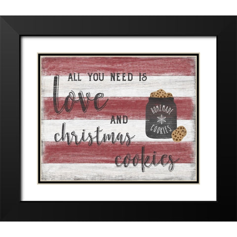 Christmas Cookies Black Modern Wood Framed Art Print with Double Matting by Carpentieri, Natalie