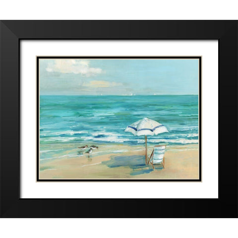 Simply Summer Black Modern Wood Framed Art Print with Double Matting by Swatland, Sally