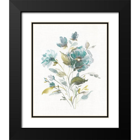 Linen Botanical I Black Modern Wood Framed Art Print with Double Matting by Robinson, Carol