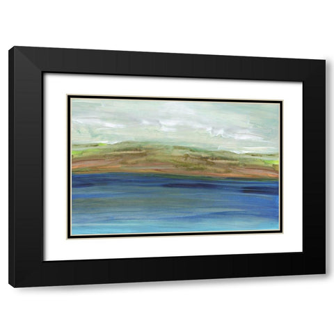 Waters Edge Black Modern Wood Framed Art Print with Double Matting by Jill, Susan