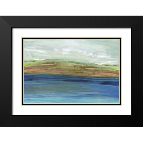 Waters Edge Black Modern Wood Framed Art Print with Double Matting by Jill, Susan