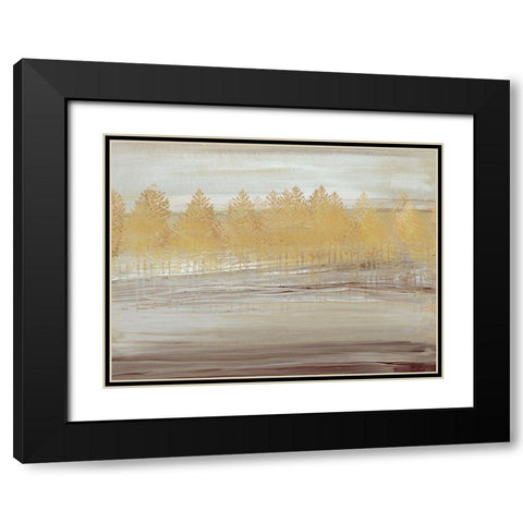Golden Forest Black Modern Wood Framed Art Print with Double Matting by Jill, Susan