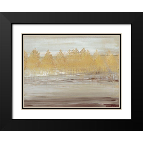 Golden Forest Black Modern Wood Framed Art Print with Double Matting by Jill, Susan