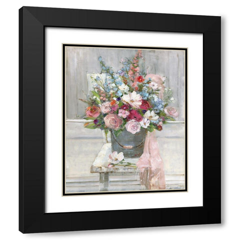 Sit Down for a Spell Black Modern Wood Framed Art Print with Double Matting by Swatland, Sally