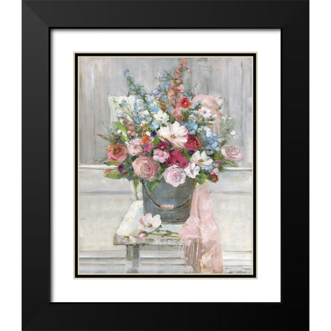 Sit Down for a Spell Black Modern Wood Framed Art Print with Double Matting by Swatland, Sally