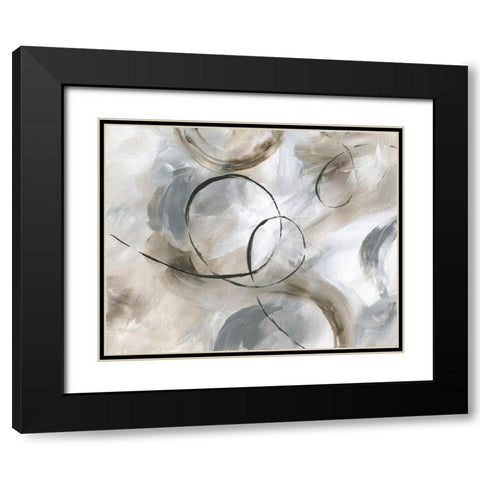 Allegro Black Modern Wood Framed Art Print with Double Matting by Nan