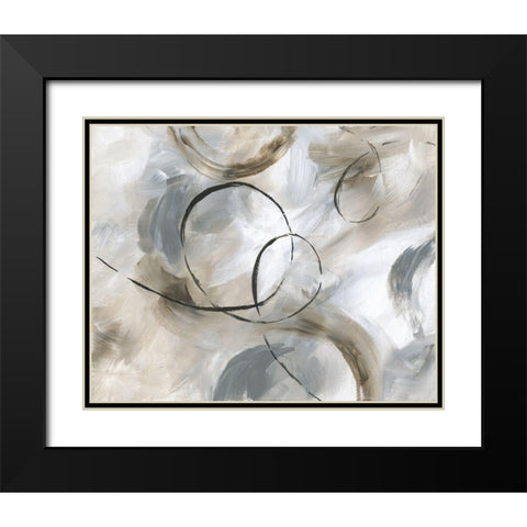 Allegro Black Modern Wood Framed Art Print with Double Matting by Nan