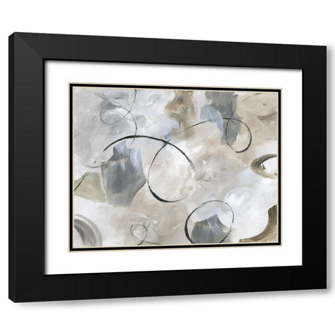 Crescendo Black Modern Wood Framed Art Print with Double Matting by Nan