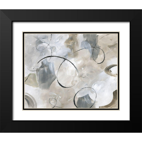 Crescendo Black Modern Wood Framed Art Print with Double Matting by Nan