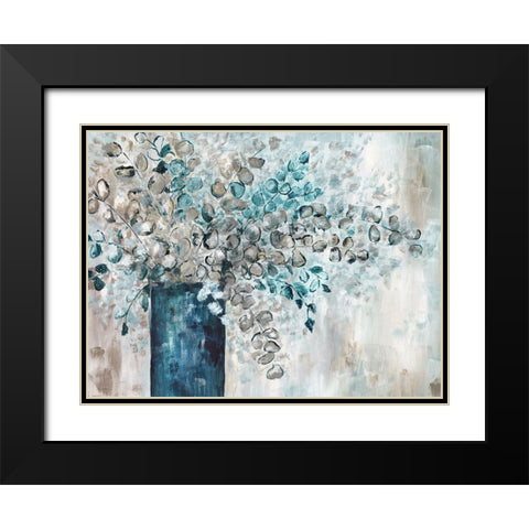 Eucalyptus Black Modern Wood Framed Art Print with Double Matting by Craven, Katrina