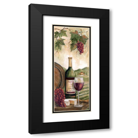 Wine Country Red Black Modern Wood Framed Art Print with Double Matting by Dunlap, Marilyn