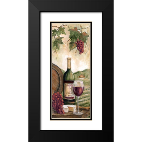 Wine Country Red Black Modern Wood Framed Art Print with Double Matting by Dunlap, Marilyn