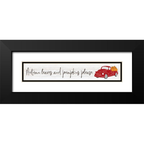 Pumpkins Please Black Modern Wood Framed Art Print with Double Matting by CAD Designs
