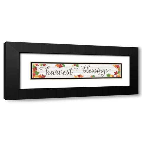 Harvest Black Modern Wood Framed Art Print with Double Matting by CAD Designs